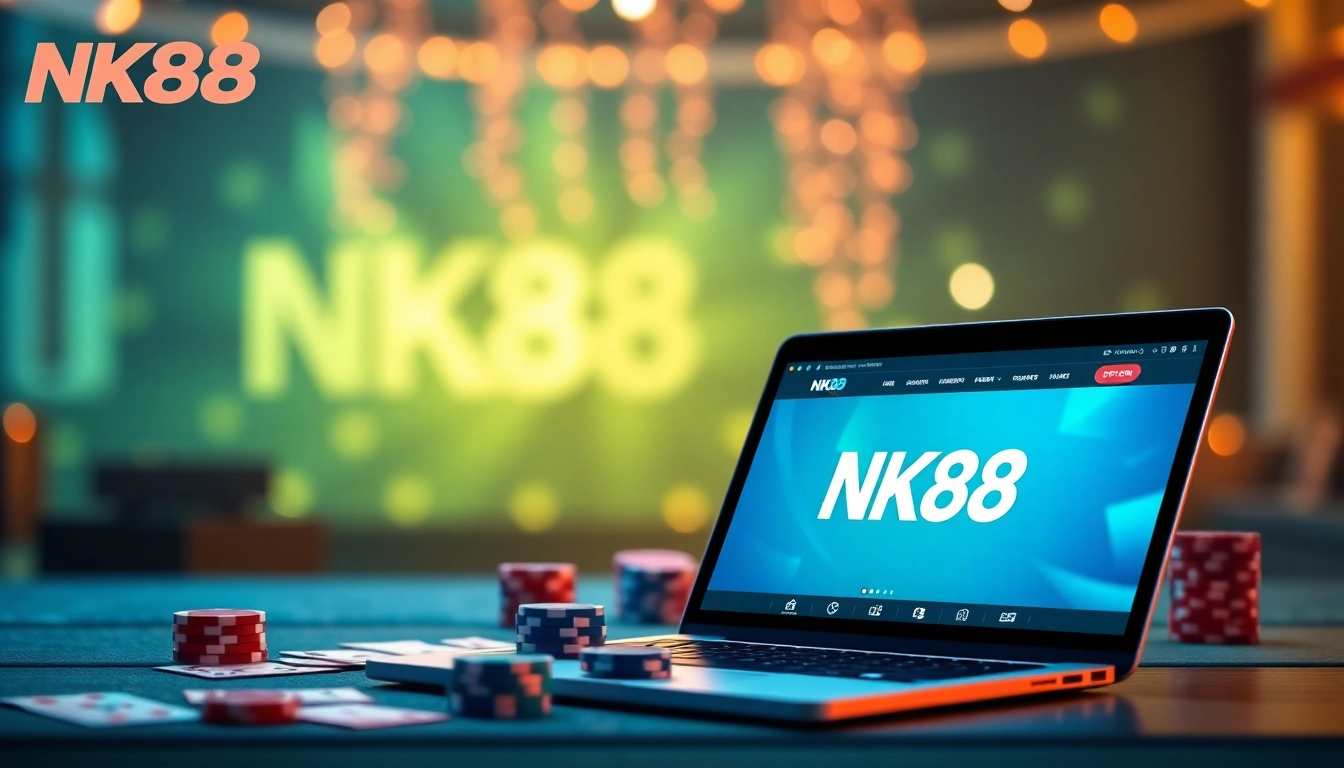 NK88 online gambling platform showcasing vibrant interface and exciting elements.