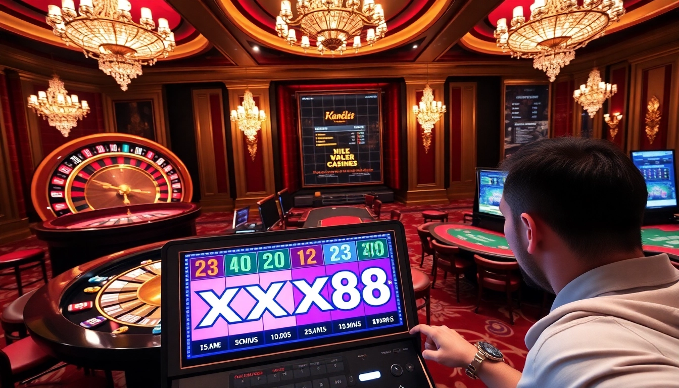 Spin the XX88 slot machine for a chance at winning big in an exciting casino atmosphere.