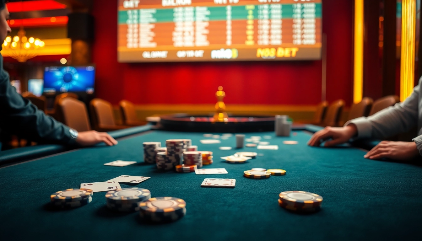 Experience thrilling nk88 bet action at a luxurious casino with poker, roulette, and sports betting.