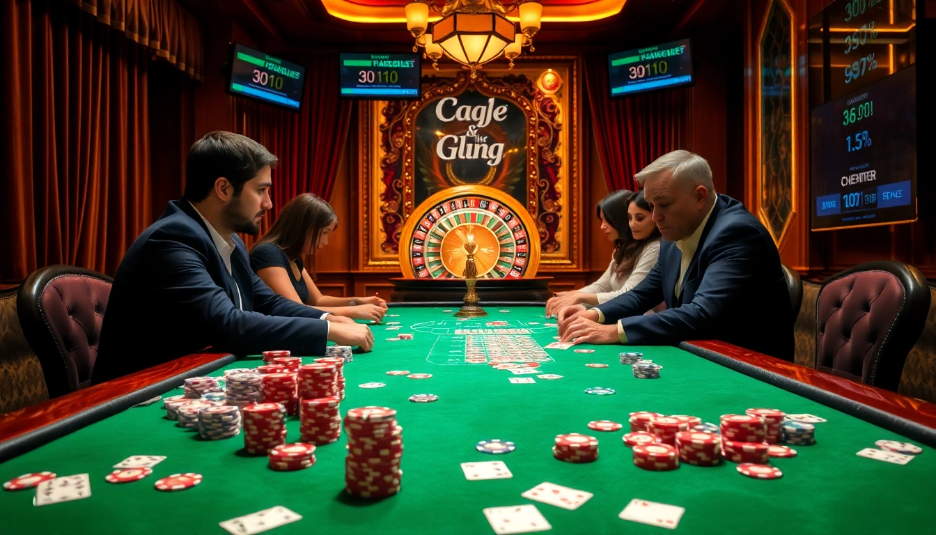 Placing bets with kèo nhà cái at a luxurious casino table filled with cards and chips.