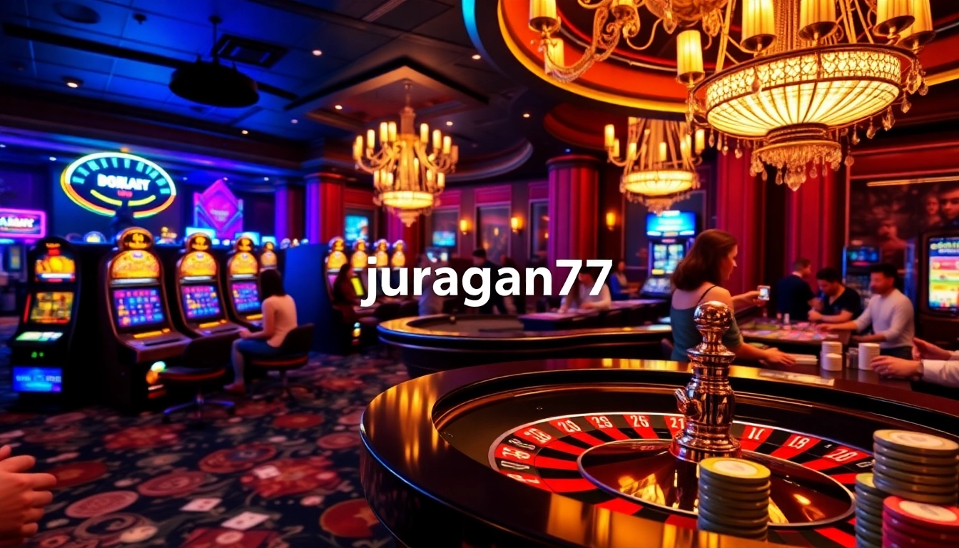 Excited players engaging at juragan77 casino tables, showcasing the thrill of winning.