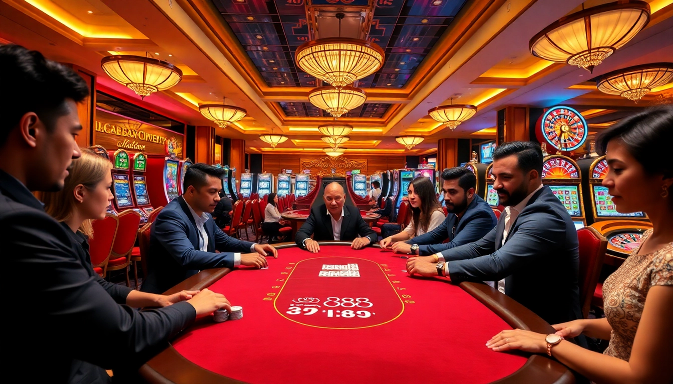 Experience the thrill of gaming at qh88 casino with vibrant tables and diverse players.