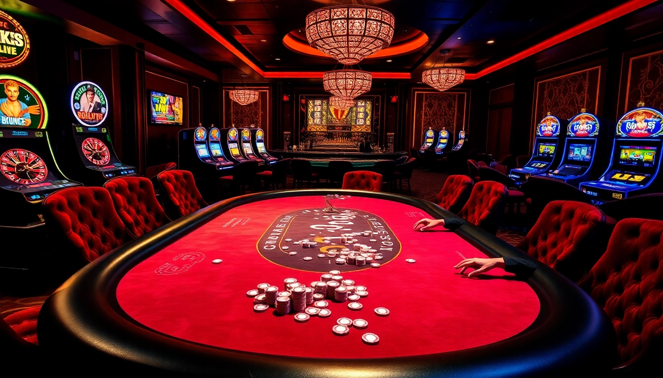 Experience thrilling gameplay at an 8xx poker table in a luxurious casino setting.