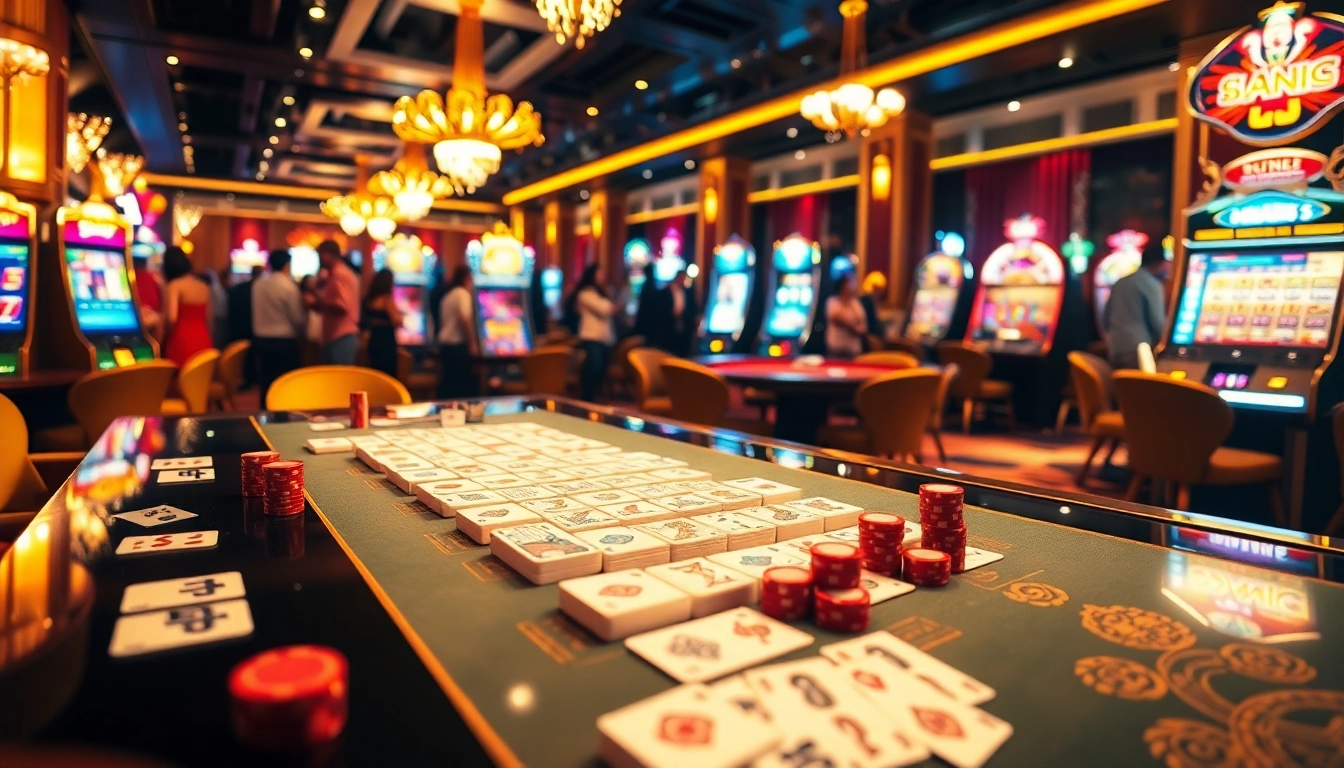 Experience thrilling mahjong gameplay with pg soft at a luxurious casino.