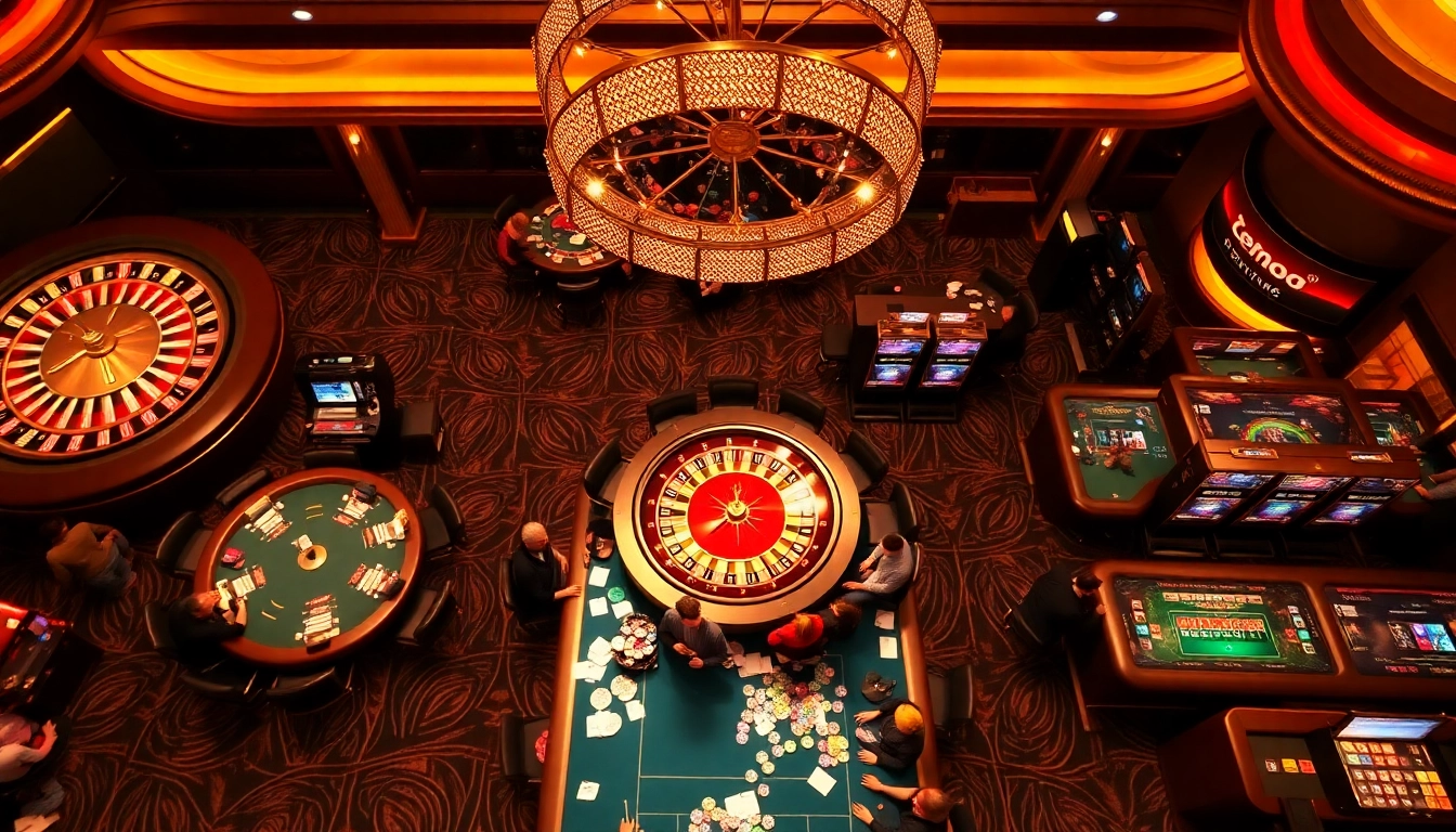 Experience the thrill of the TR88 casino with vibrant roulette and poker action.