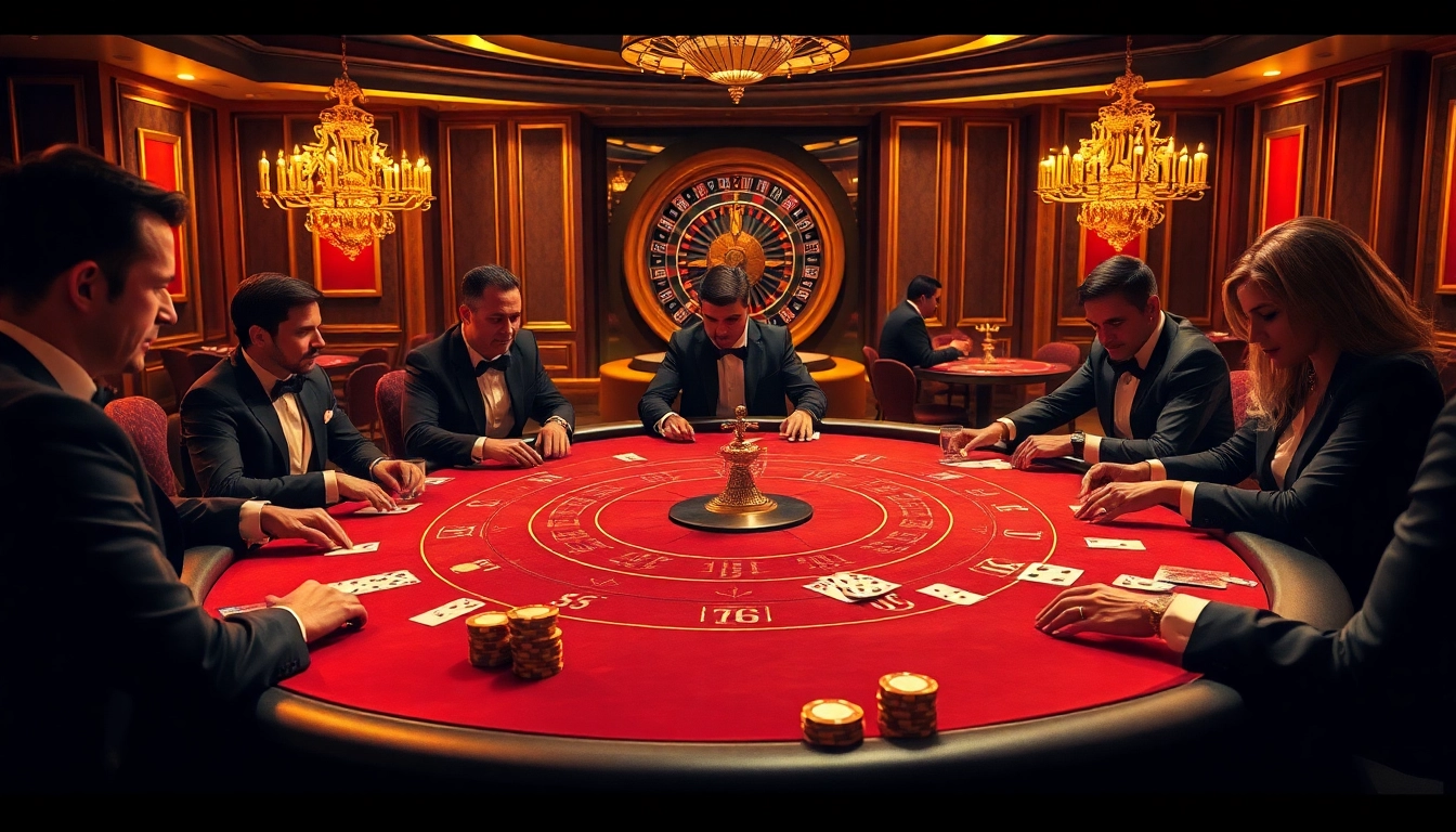 C168 works in a vibrant casino scene with high-stakes poker players and luxury tables.