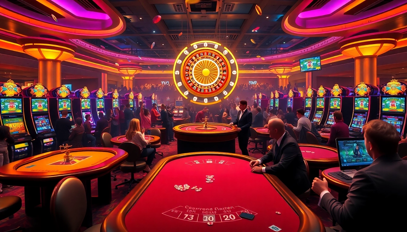 SODO casino gaming experience with vibrant slot machines and polished poker tables.