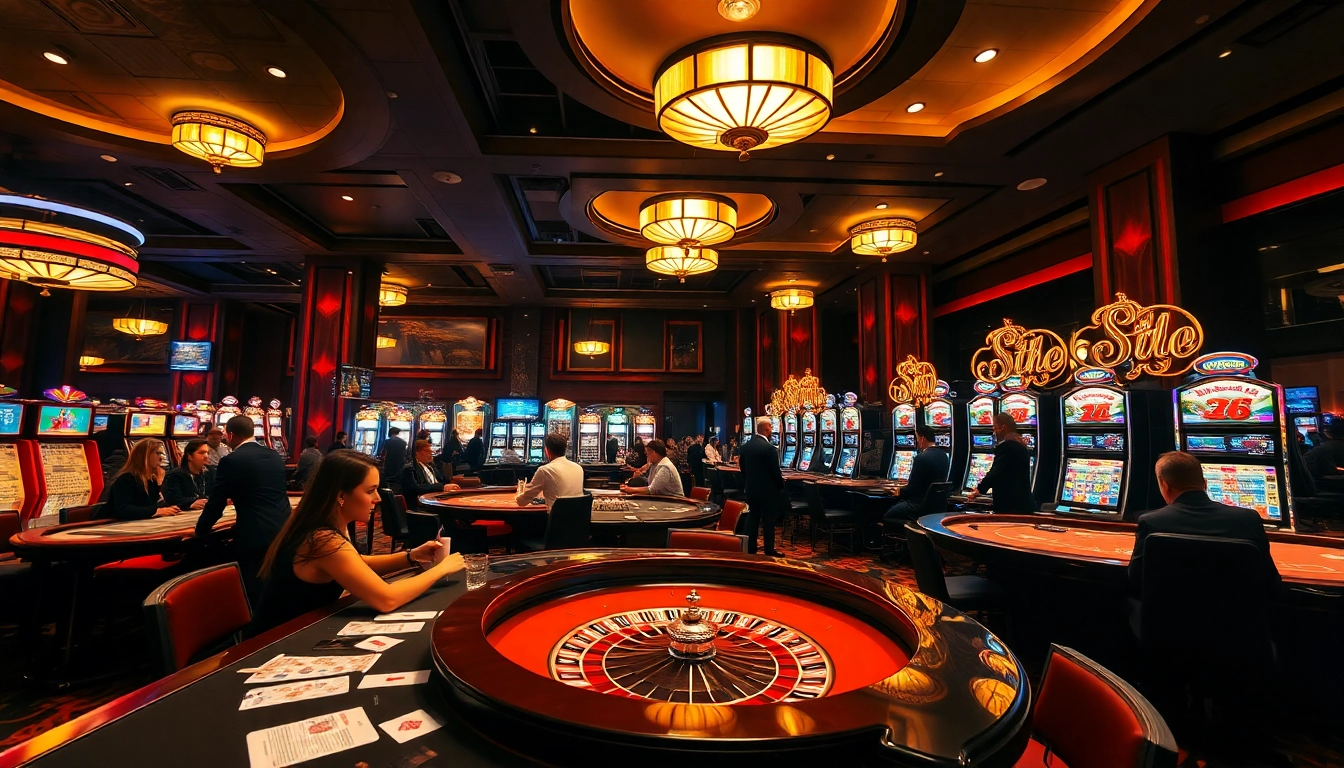 Exciting casino scene at 33win featuring players engaged in various games