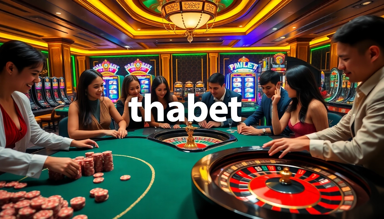 Experience thrilling gaming action at Thabet's luxurious casino tables.