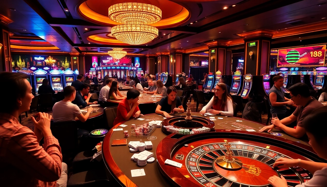 Experience exciting gameplay at New88 with vibrant casino games and elegant decor.