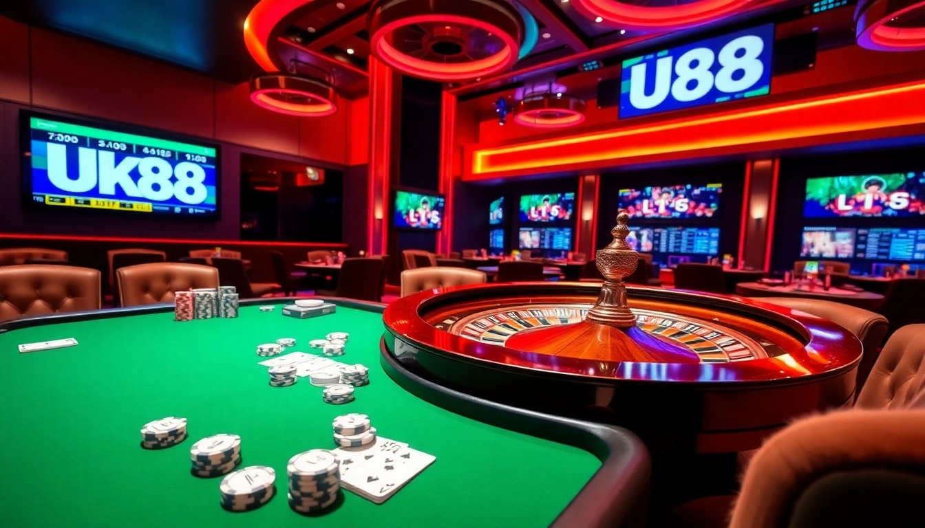 Experience the thrill of gambling at UK88 with vibrant casino visuals and exciting gameplay.