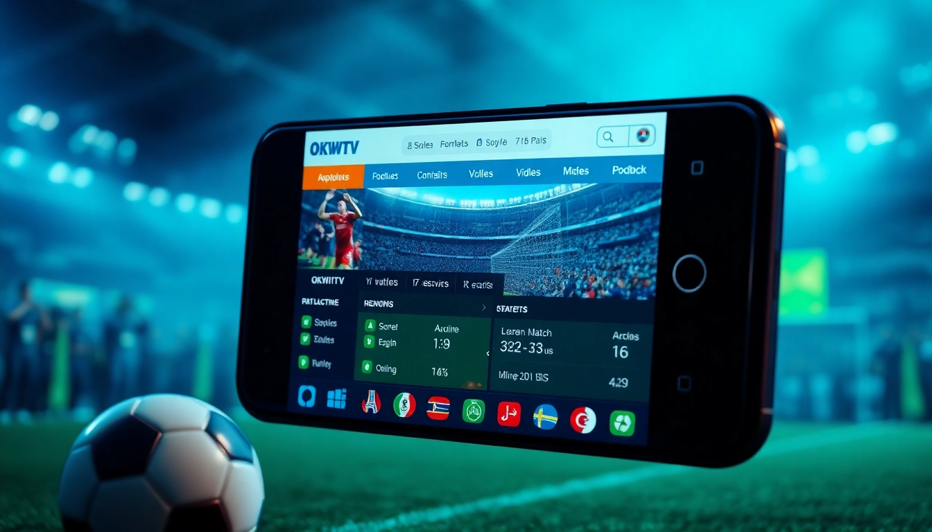 Experience real-time football matches on OKWINTV with user-friendly interface and live updates.