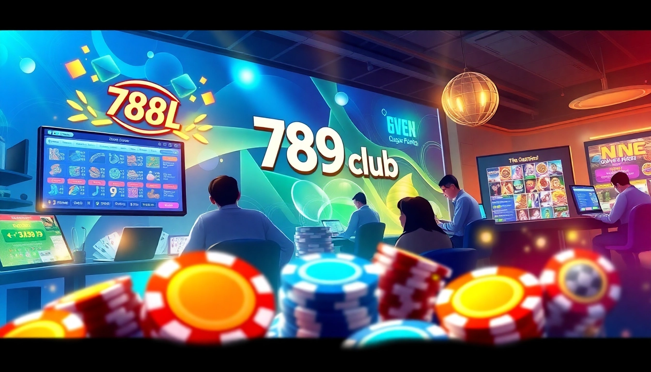 Engaging online gaming experience at 789club, showcasing diverse games and vibrant atmosphere.