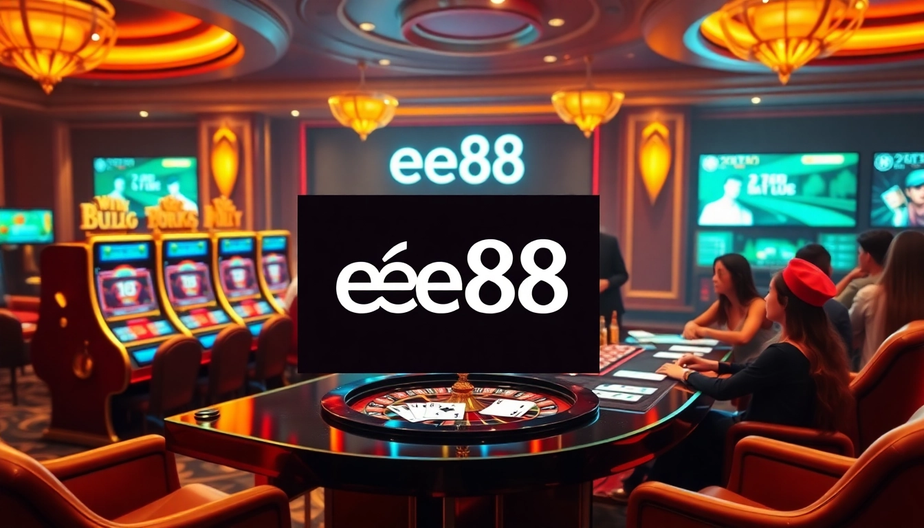 Experience thrilling gambling adventures with ee88 through vibrant slot machines and roulette wheels.