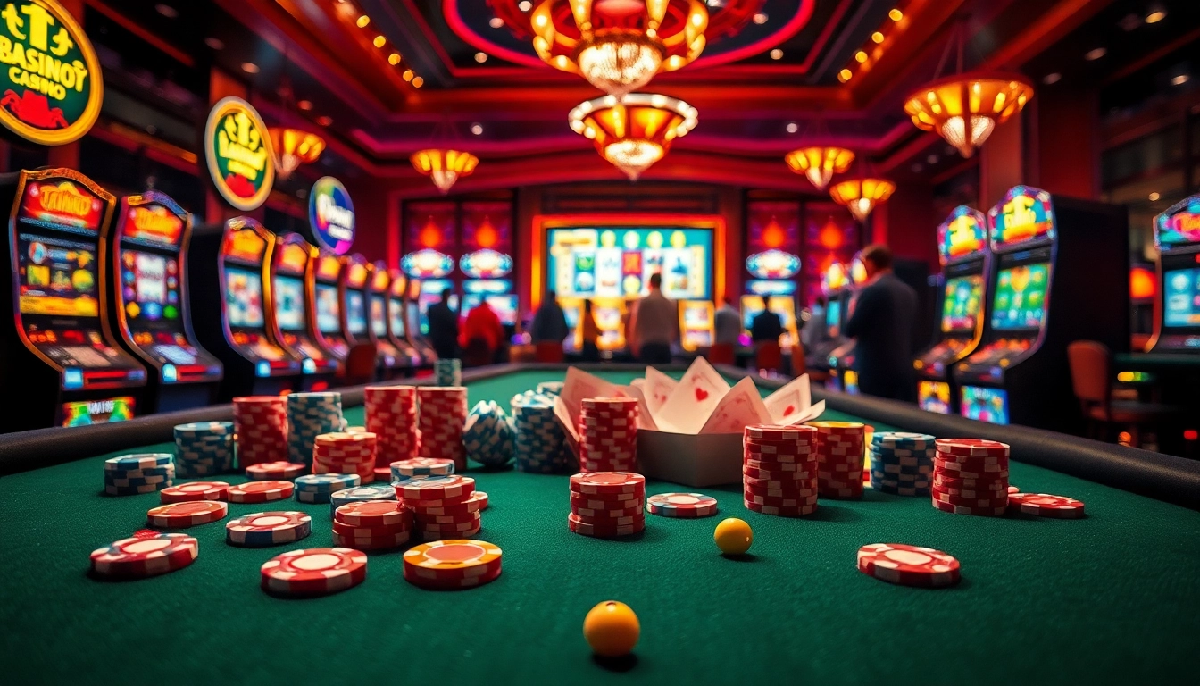 Experience the thrilling ambiance of Pragmatic Play's exciting casino gaming with vibrant slots and colorful poker chips.