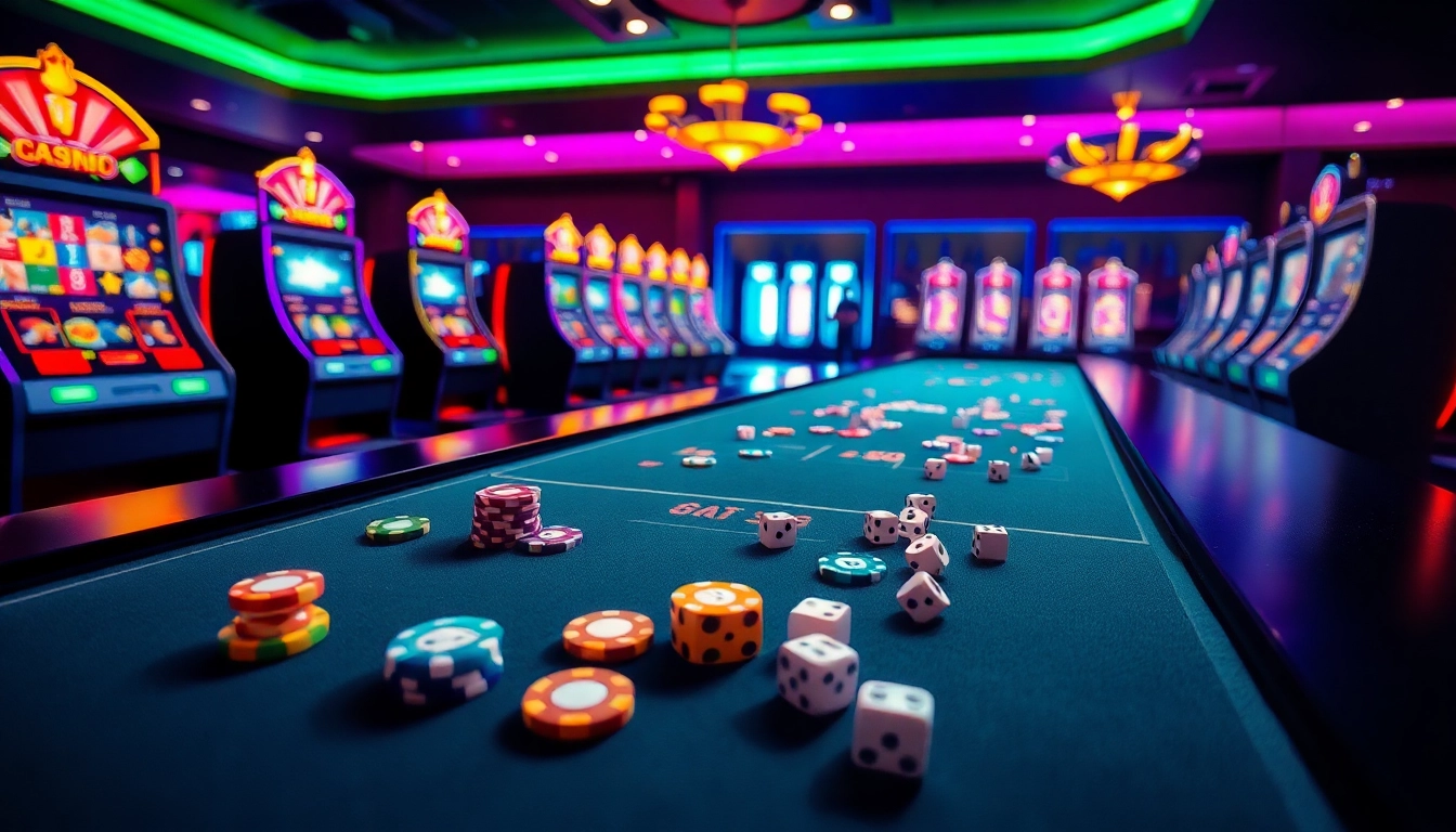Experience the excitement of platform leci123 as players enjoy vibrant online gambling games at a luxurious casino.
