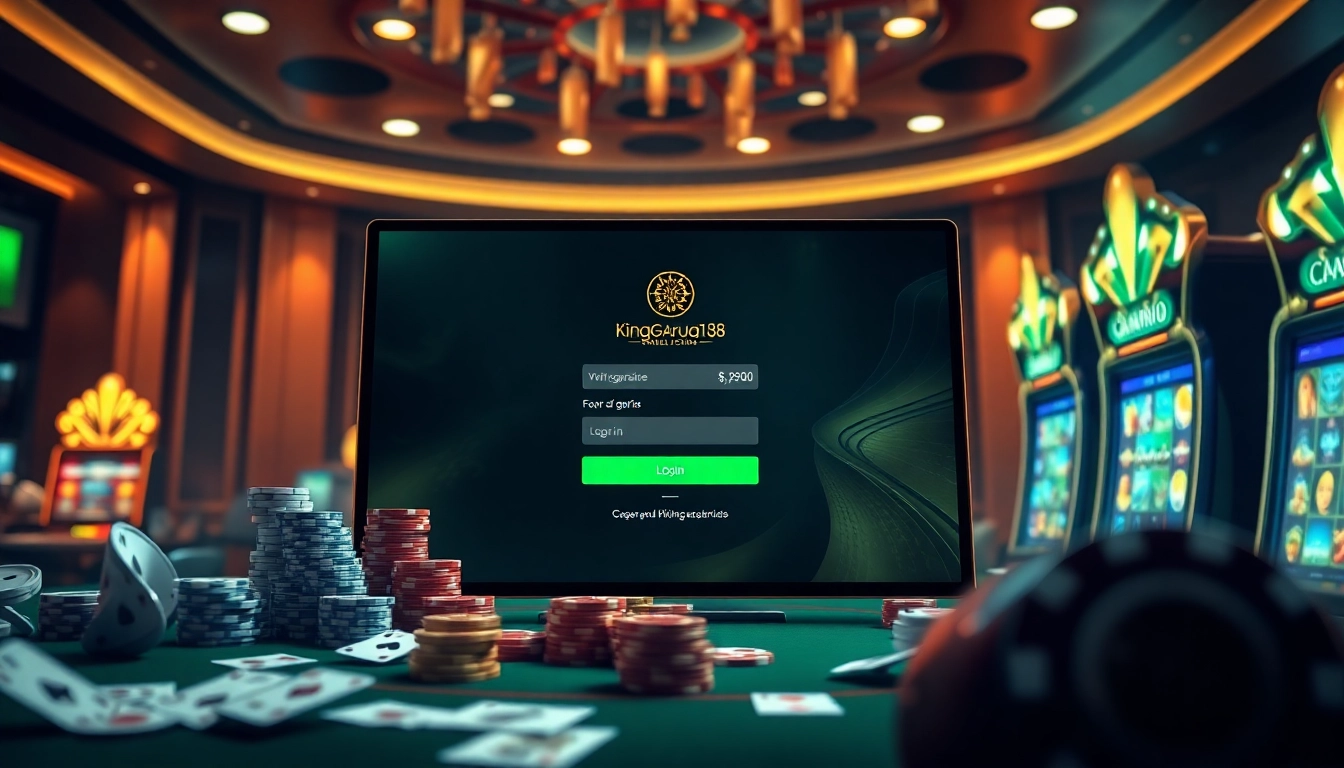 Engaging online gambling experience at kinggaruda138 with vibrant casino elements and interface.