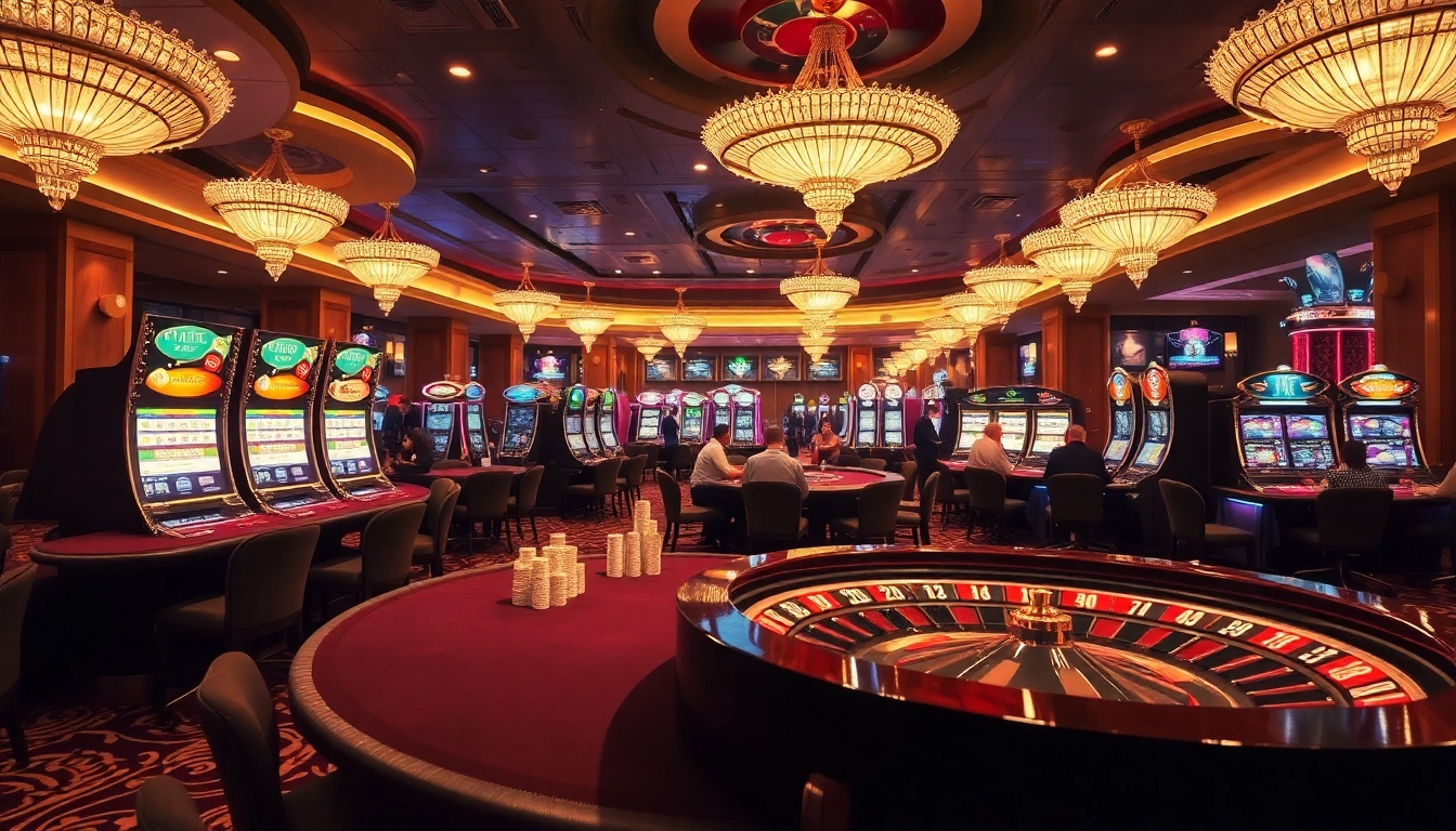 Players engaging in high-stakes poker at a luxurious CM88 casino table with chips and cards.