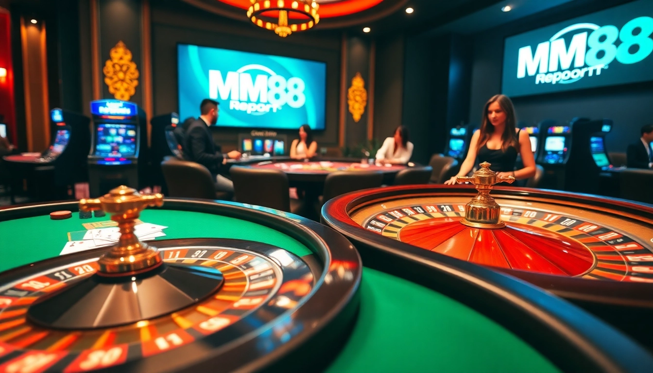 Experience the excitement of online gambling at https://mm88.report/ with luxurious casino tables and thrilling games.
