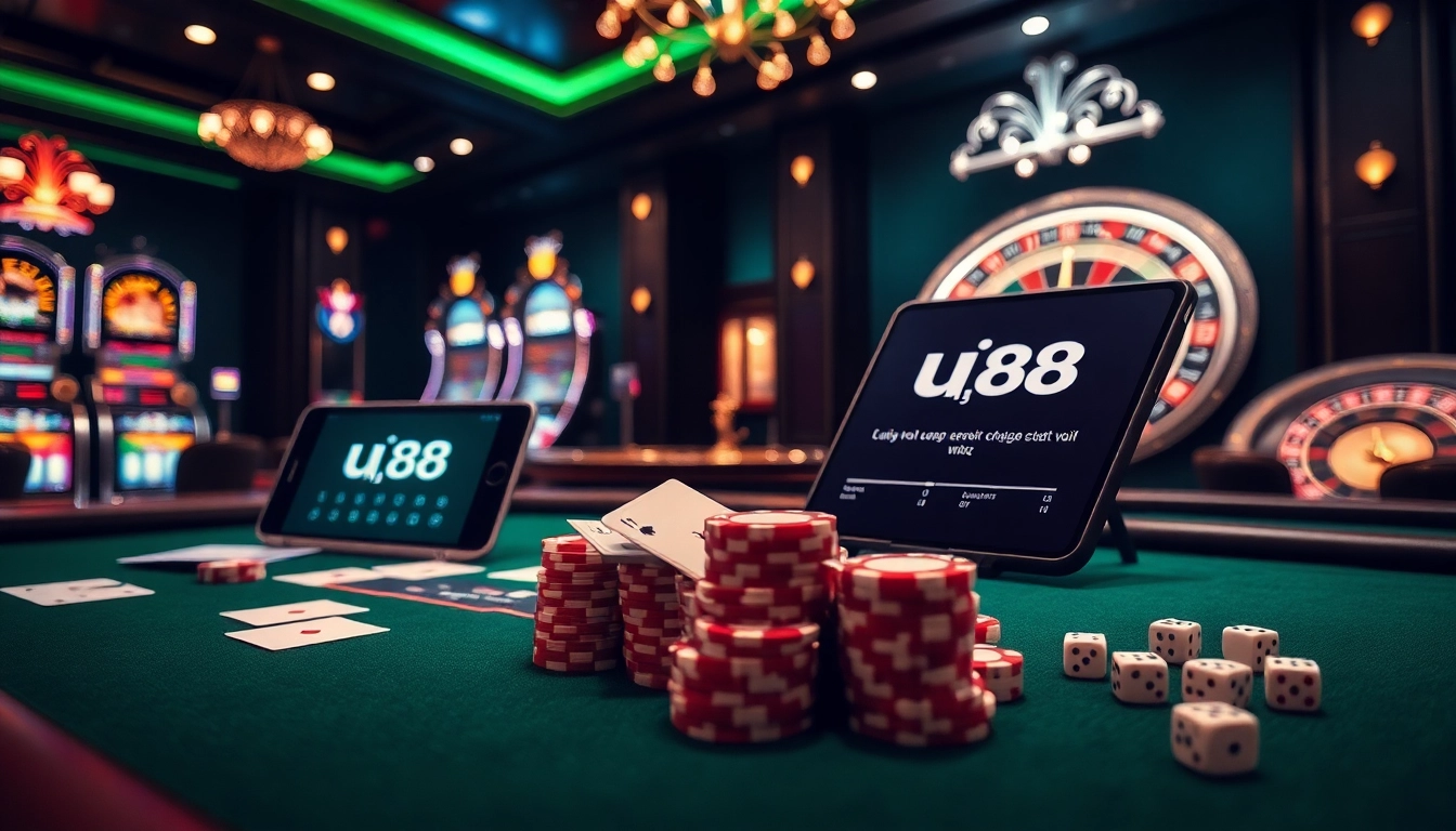 Experience thrilling gameplay at tại uu88 with elegant poker tables and vibrant slot machines.