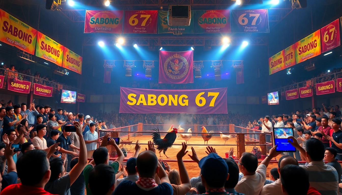 Exciting live action at Sabong 67 cockfighting event showcasing dynamic competition and vibrant atmosphere.