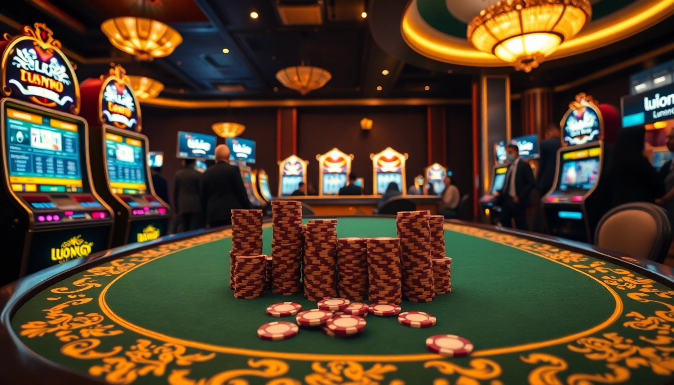 Experience thrilling poker gameplay at luongsontv with vibrant casino ambiance and digital interactions.