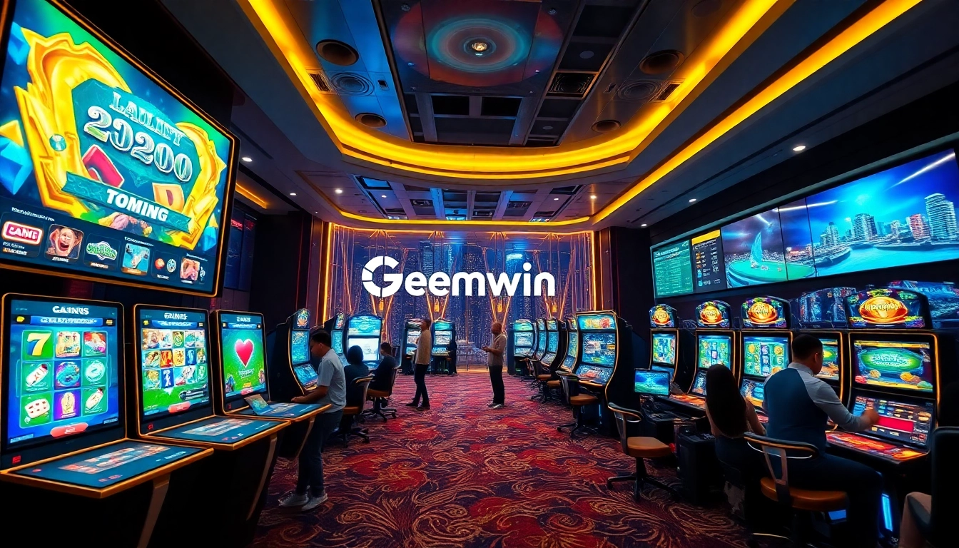 Explore an engaging digital gaming atmosphere at https://gemwin.it.com/, showcasing diverse gaming options and vibrant UI.