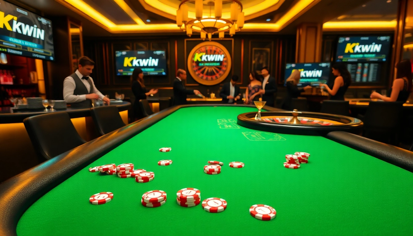 Kkwin offers an exciting casino experience with stylish poker tables and vibrant gameplay.