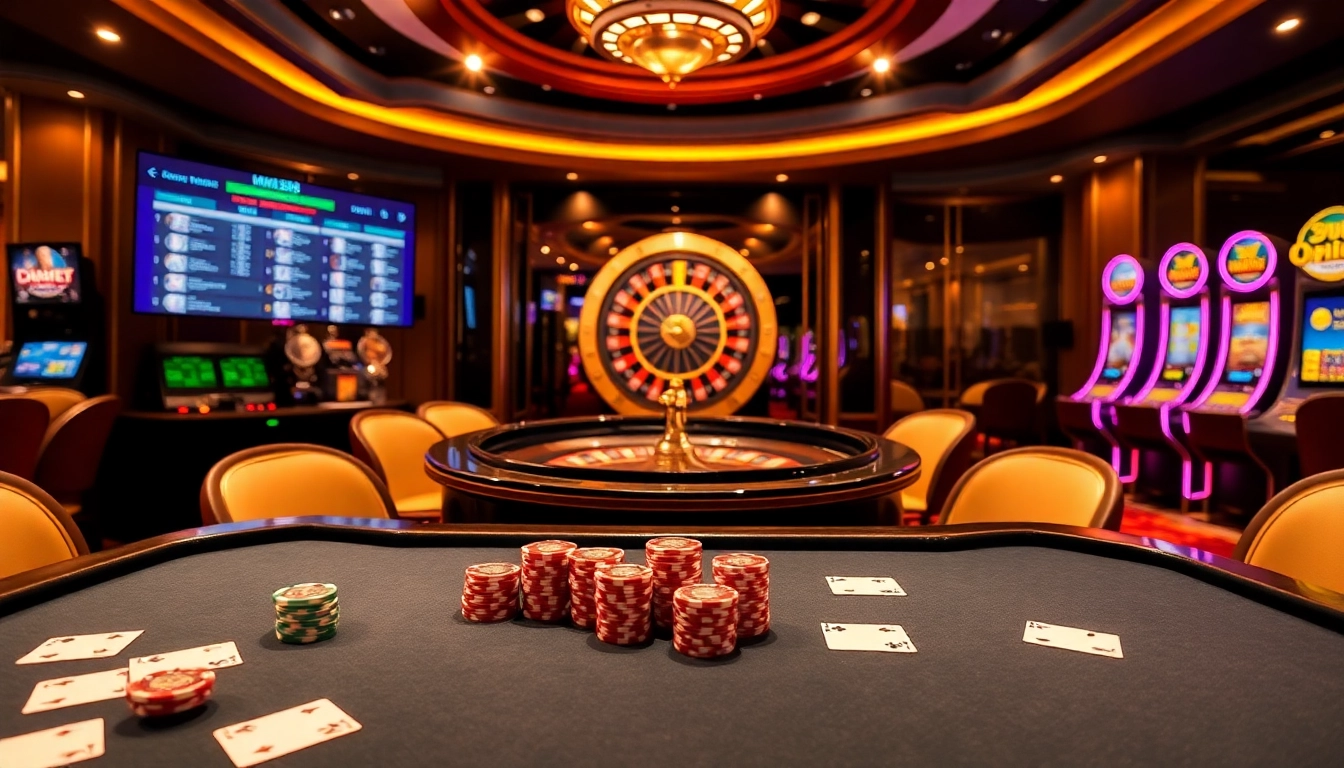 Engage with the thrill of MM88 at a luxurious poker table bustling with action.